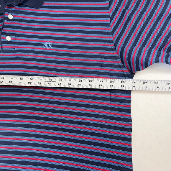 Brooks Brothers Country Club Polo Shirt XL Performance Golf Resort Multi Stripe - Picture 7 of 13